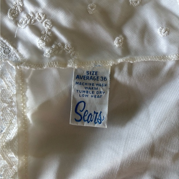 Vintage 60s coquette slip dress - white - small - Picture 5 of 8